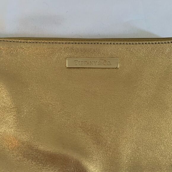 Tiffany & Co Gold Leather Pouch/Clutch - Picture 2 of 8